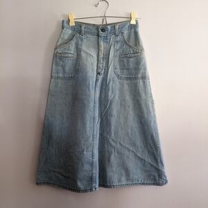 Vintage Time and Place Denim Jeans Skirt Denim Maxi Skirt